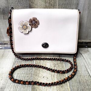 COACH Upcrafted Dinky Tea Rose Purse Chalk Shoulder Crossbody Bag Customized